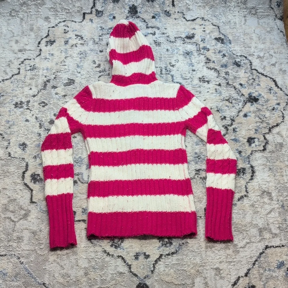 Aeropostale Pink and White Striped Sweater - Picture 4 of 4